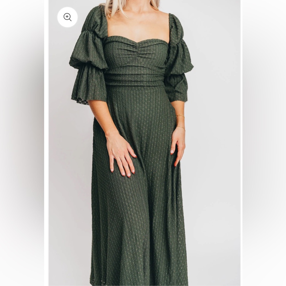 Hunter green maxi dress
